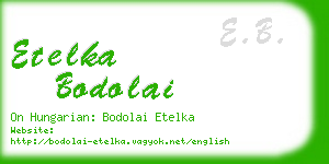 etelka bodolai business card